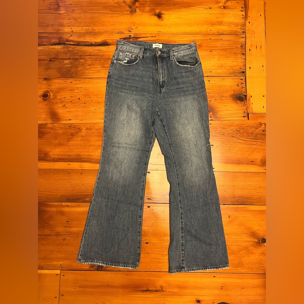 Pistola Distressed Relaxed Flare Jean